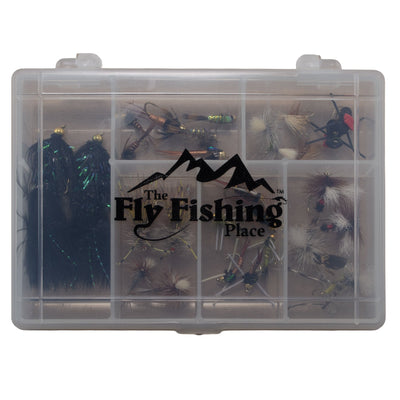 Essential 28 Fly Assortment Gift Set with Clear Fly Box – Perfect for Beginner or Advanced Fly Fishers (2 of Each Top Trout Pattern) - Korvel