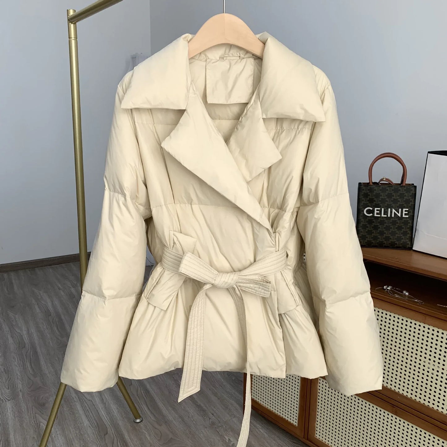 Veste Puffer Chaude Ajustée pour Femmes