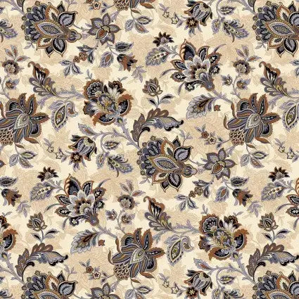 Tissu en coton beige à large largeur pour poufs - au mètre