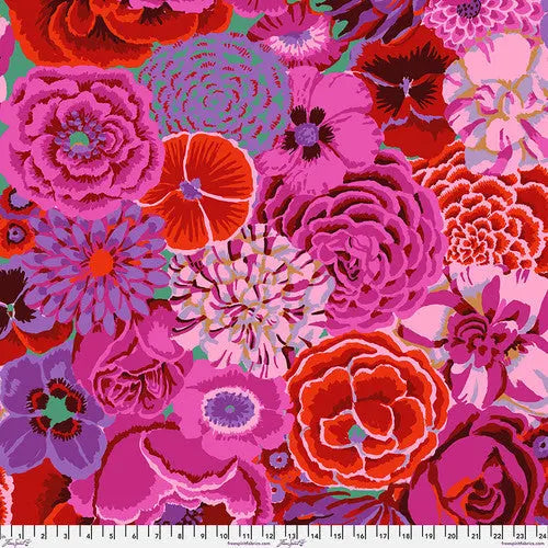 Tissu large en coton magenta Bekah - Qualité premium