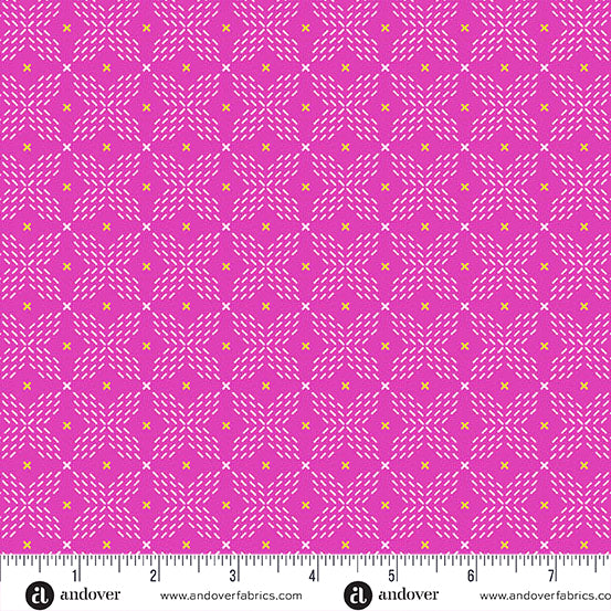 Berry Double Crossed Color Pop Playground Cotton Fabric