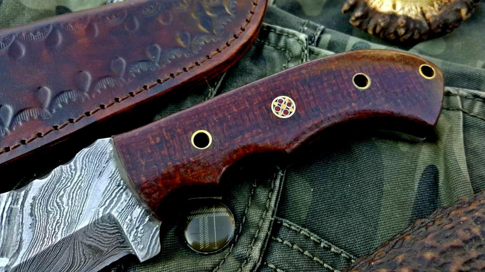 Premium Custom Damascus Steel Tracker Knife - Perfect for Survival, Camping & Tactical Adventures | KBS Knives - Korvel