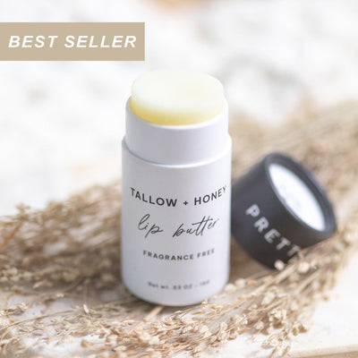 Nourishing Tallow & Honey Lip Butter in Eco-Friendly Travel Tubes