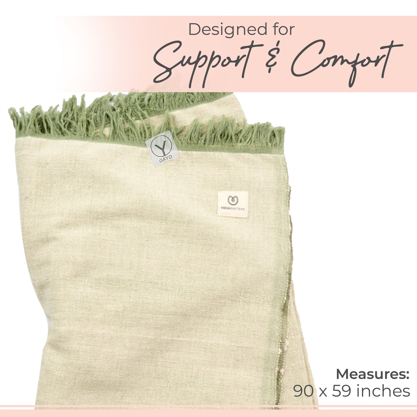 Sustainable Organic Cotton Yoga Blanket for Mindful Practices - Korvel