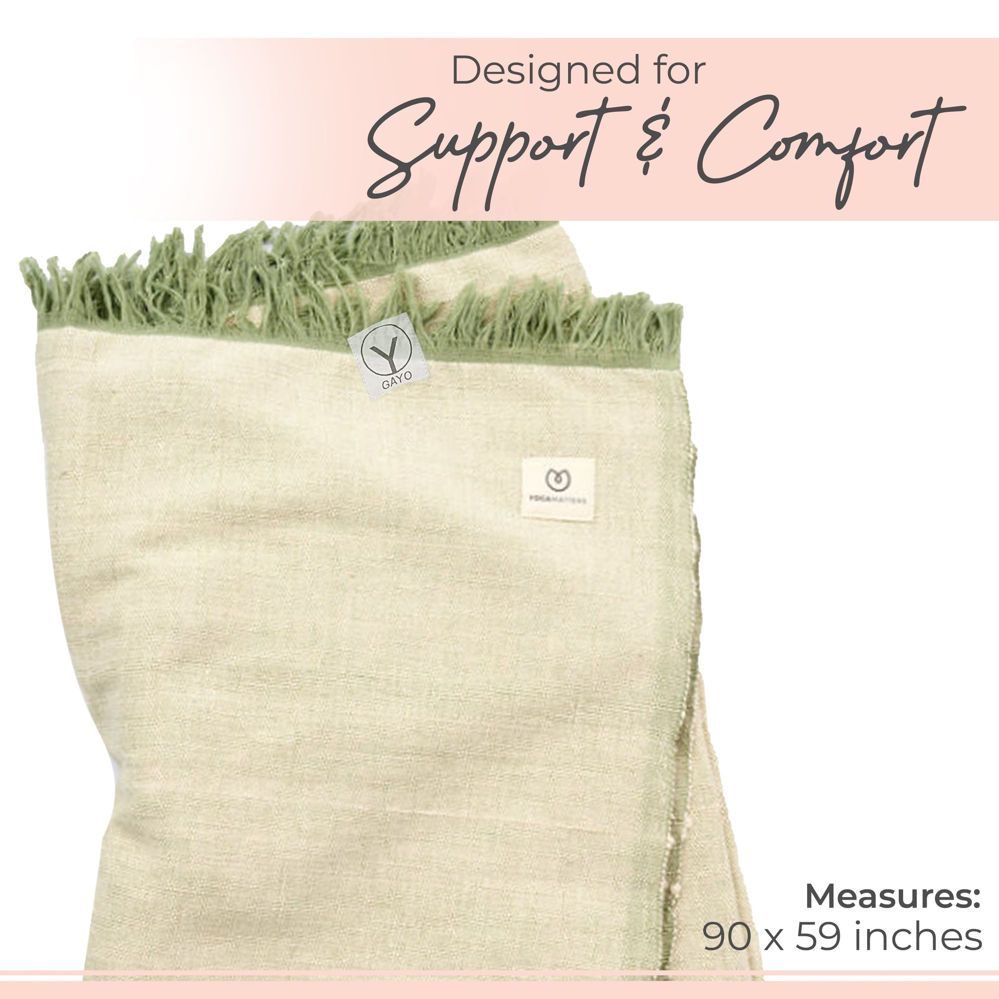 Sustainable Organic Cotton Yoga Blanket for Mindful Practices - Korvel