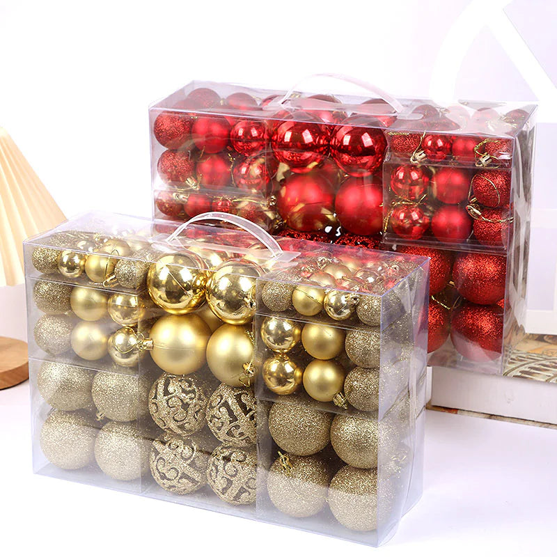 Decoraciones de Bolas de Navidad Premium - Set de 100 Piezas