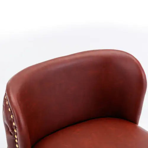 Modern Adjustable Swivel Bar Stools with Tufted Back