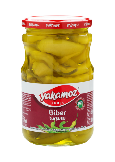Yakamoz Mild Pepper Pickle 630 g (22.2 oz) – Mild Pickled Peppers - Korvel