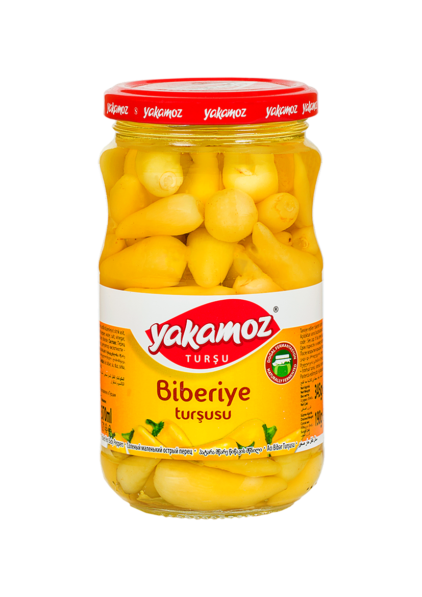 Yakamoz Hot Baby Pepper Pickle 345 g (12.2 oz) – Spicy Pickled Peppers - Korvel