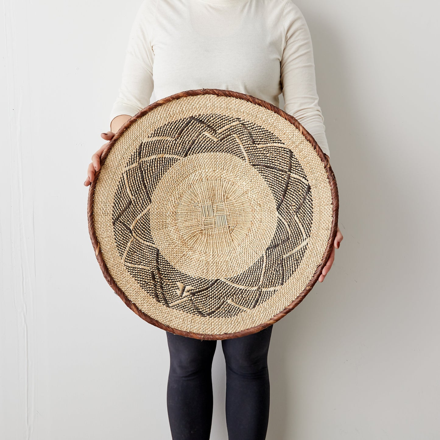 Art mural Binga en brun et naturel
