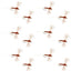 Rusty Spinner Z-Lon Wing Biot Body Fishing Flies - Size 14 (12 Pack)