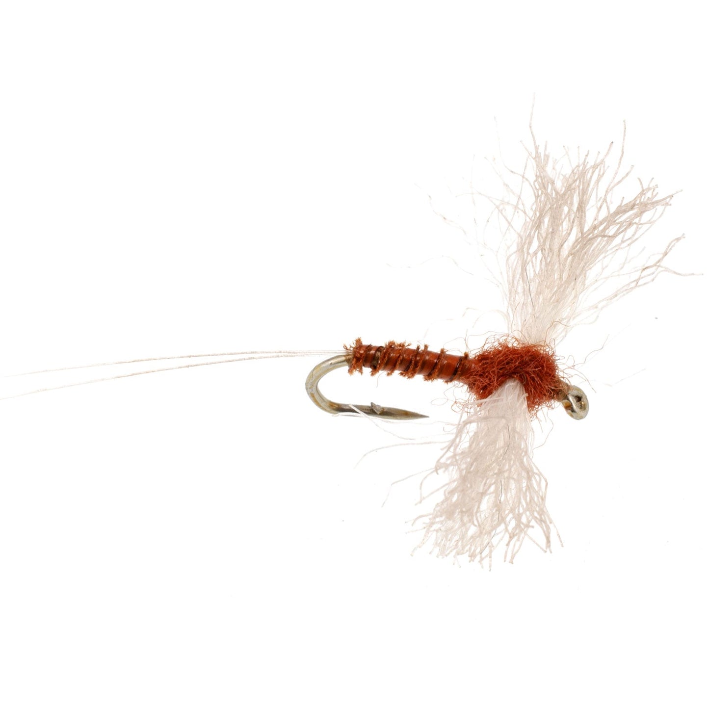 Rusty Spinner Z-Lon Wing Biot Body Flies - Size 12 (Pack of 6)