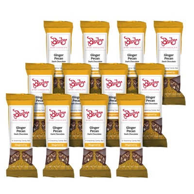 Gingered Up® - Chocolate negro + jengibre cristalizado y nueces pecanas (vegano)