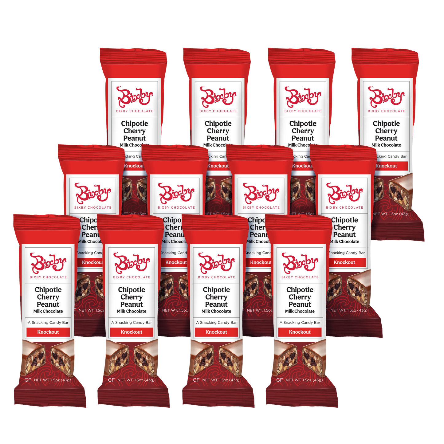 Knockout - Chocolate con leche + Chipotle + Cacahuetes + Cerezas Bing