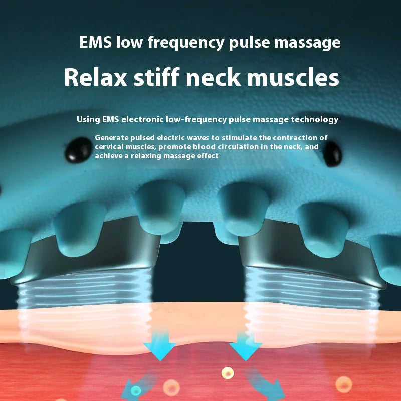 Almohada Masajeador Cervical Portátil