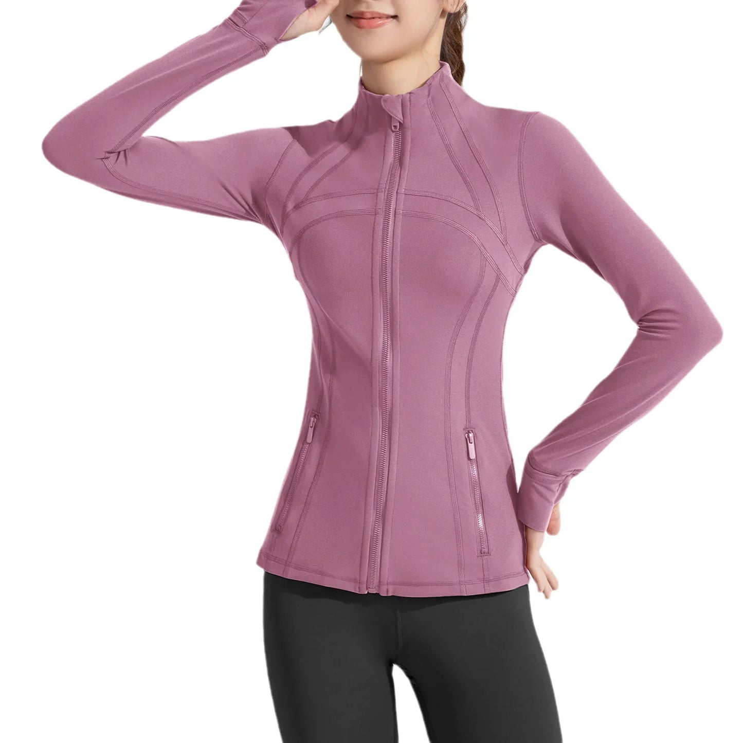 Veste de course sportive à col montant pour femmes