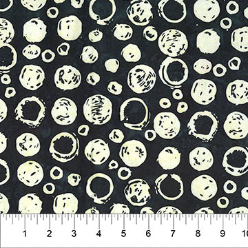 Black Bubble Celebration Cotton Fabric - 44"/45" Per Yard