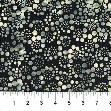Black Bubble Cluster Cotton Fabric - 44"/45" Per Yard