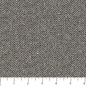 Tela de Franela Chevron Negra - Algodón Premium por Yarda