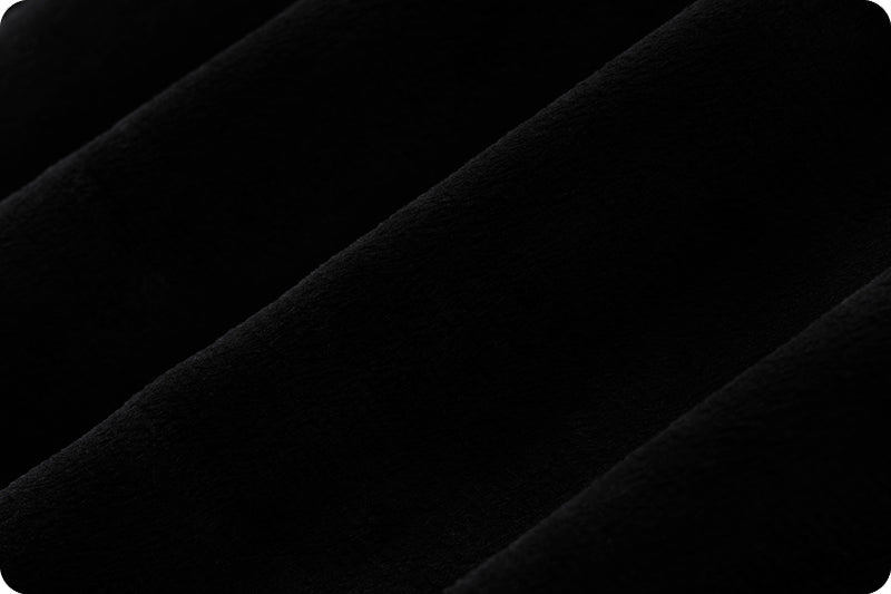 Tissu Minky Solide Premium Noir Cuddle 3 - 58/60" par Yard