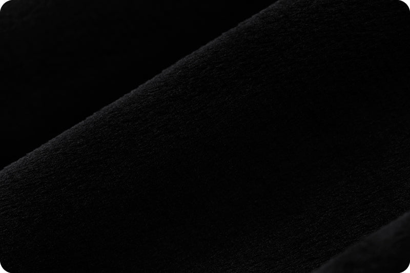 Tissu Minky Solide Premium Noir Cuddle 3 - 58/60" par Yard