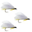 Triple Pack of Black Ghost Classic Streamer Flies for Trout and Bass - Size 4 - Korvel