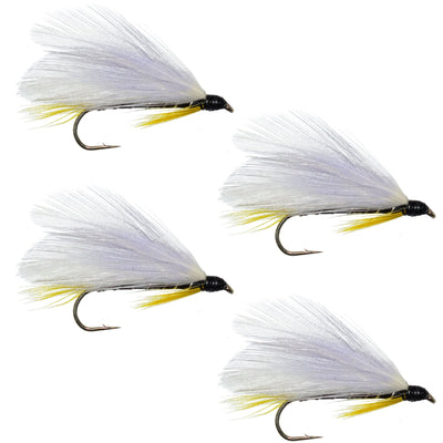 Black Ghost Classic Streamer Flies - Set of 4- Hook Size 4