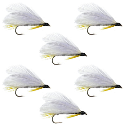 Classic Black Ghost Streamer Flies for Trout & Bass - Pack of 6 Size 4 - Korvel
