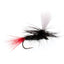 Barbless Parachute Black Gnat Red Tail Dry Fly - Size 16 (6 Pack)