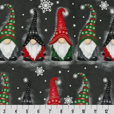 Tela de Cuddle Digital de Gnomos Negros Ash por Yarda