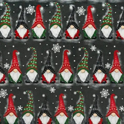 Tela de Cuddle Digital de Gnomos Negros Ash por Yarda