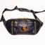 Bolso bandolera de piel con monograma negro