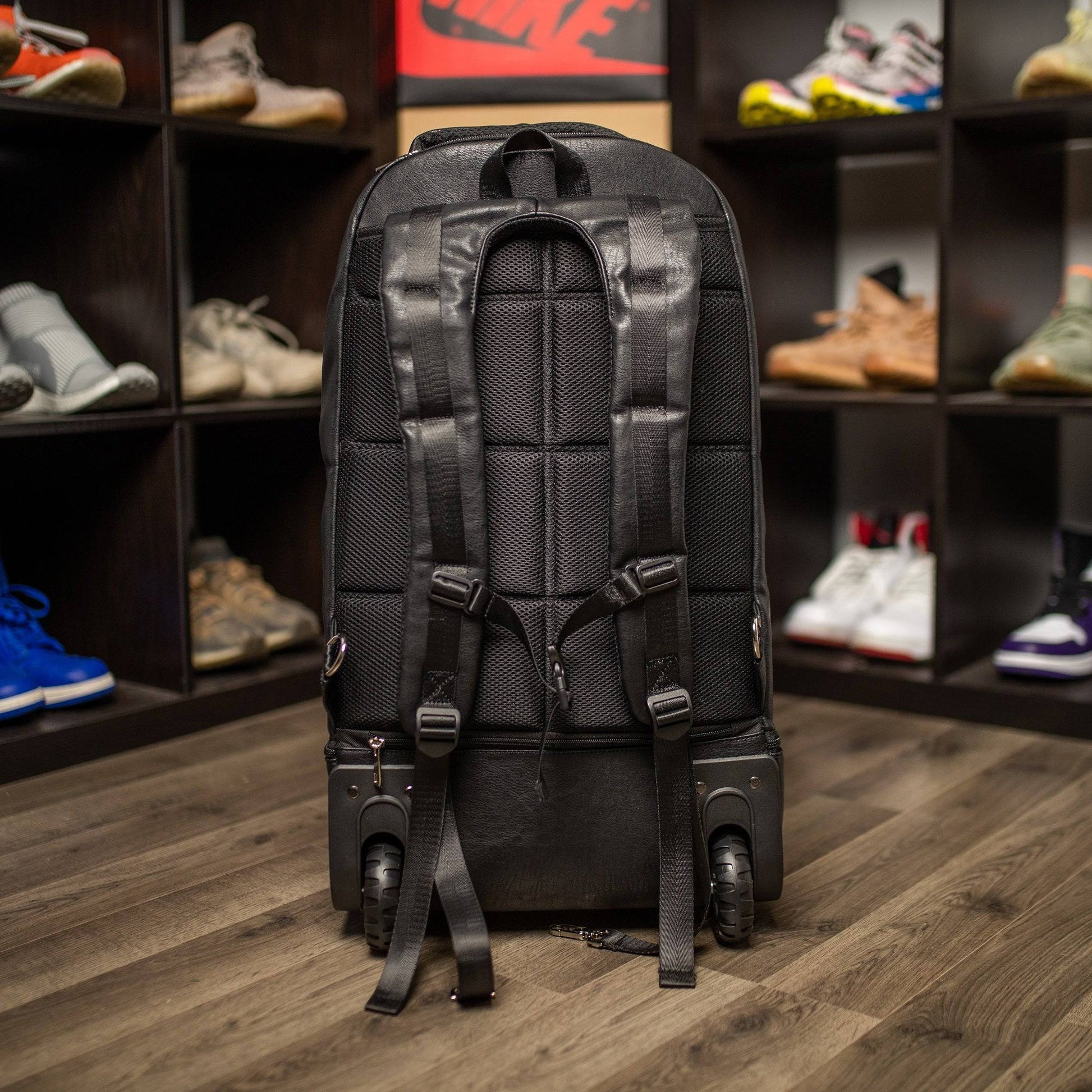 Black Leather Carry-On Roller Bag (Only 150 Made) - Korvel