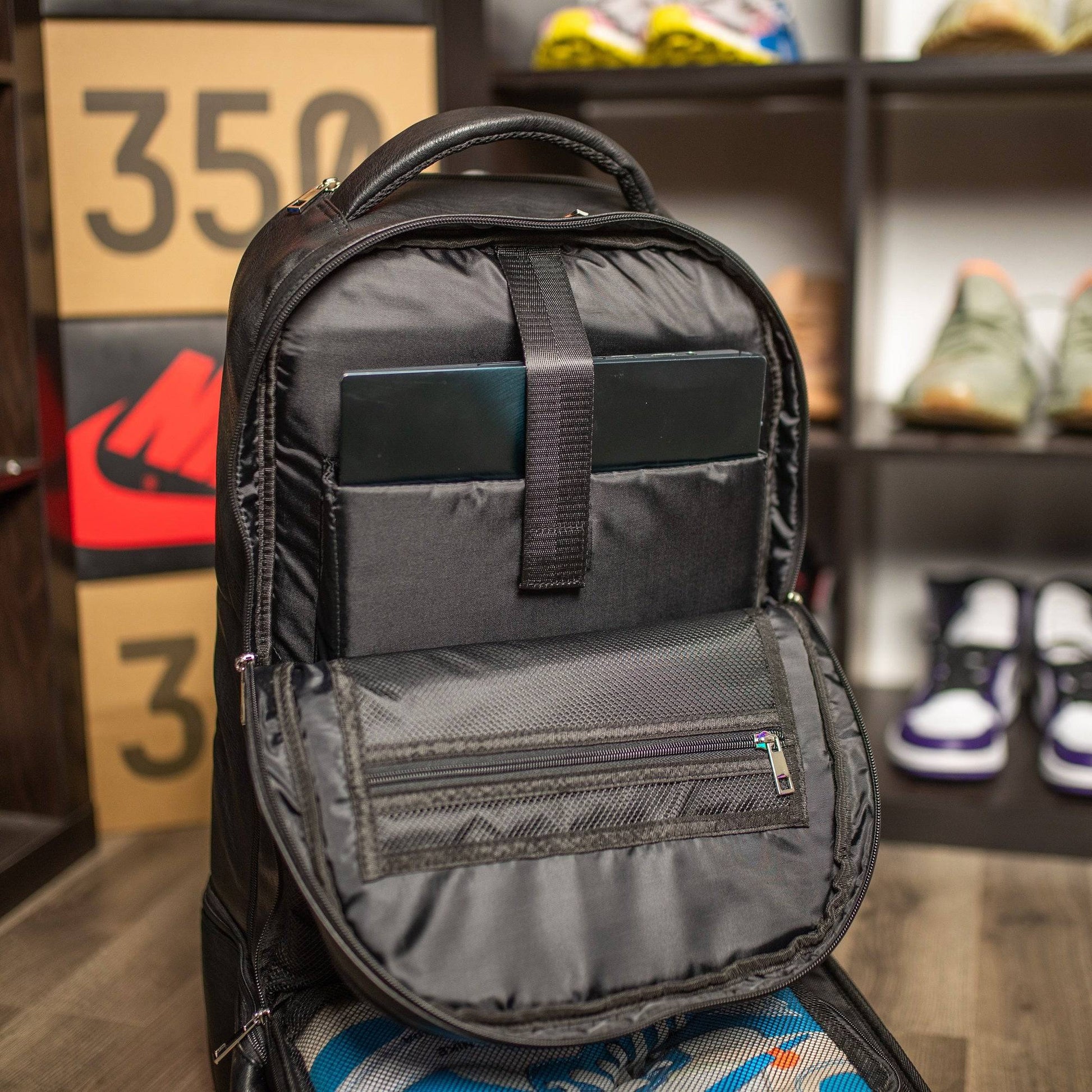 Black Leather Carry-On Roller Bag (Only 150 Made) - Korvel