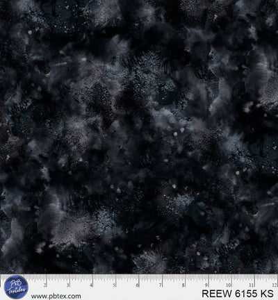Black Underwater Reef 108" Cotton Wideback Fabric Per Yard