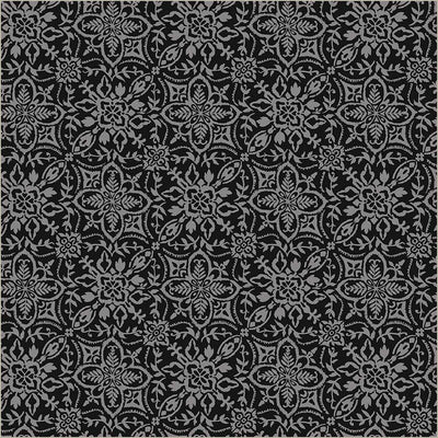 Tela de Algodón Tiling Negra Verona - 44"/45" por Yarda