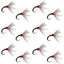 Black Zebra Sakasa Kebari - 12 Tenkara Flies - Size 12 - Korvel