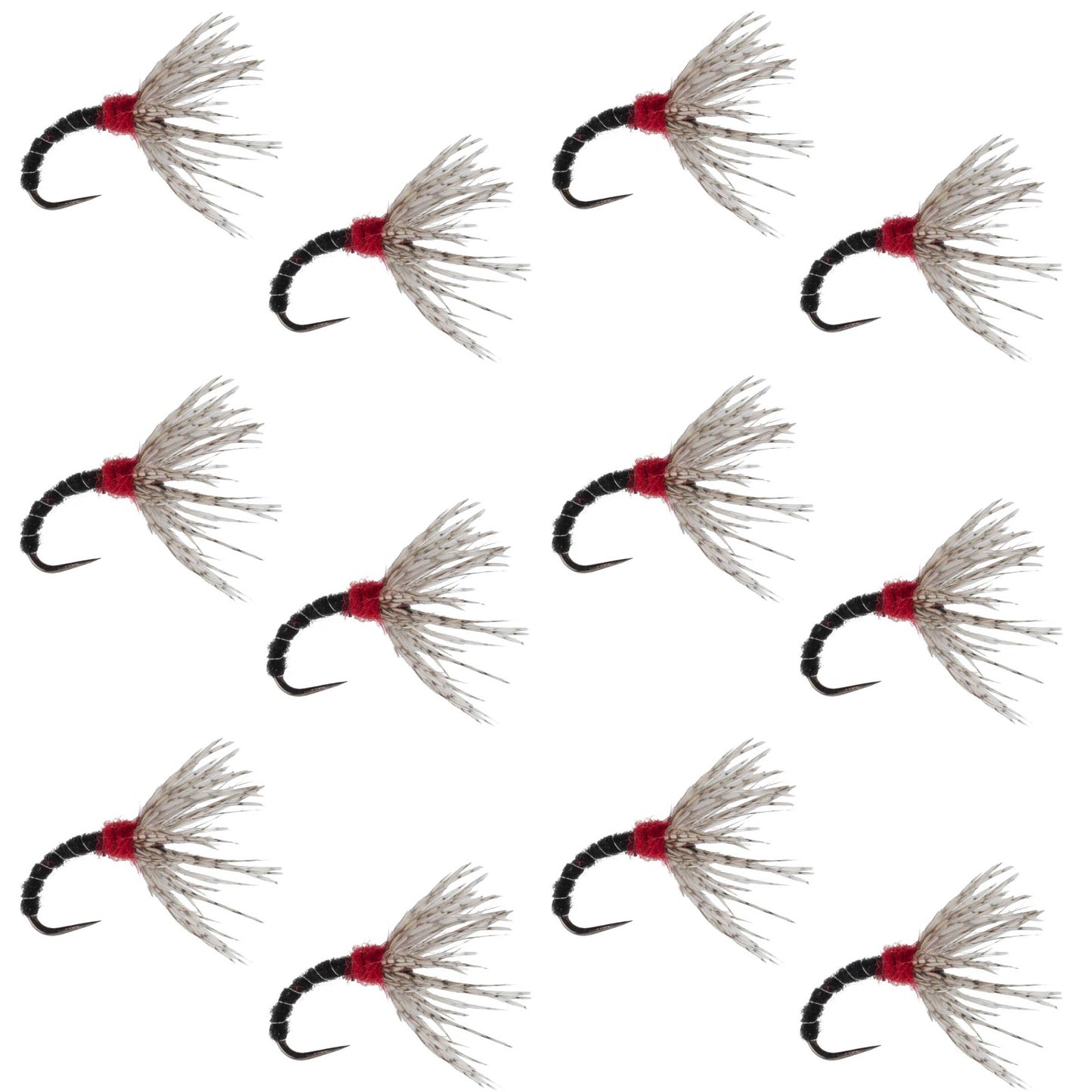 Black Zebra Sakasa Kebari - 12 Tenkara Flies - Size 12 - Korvel