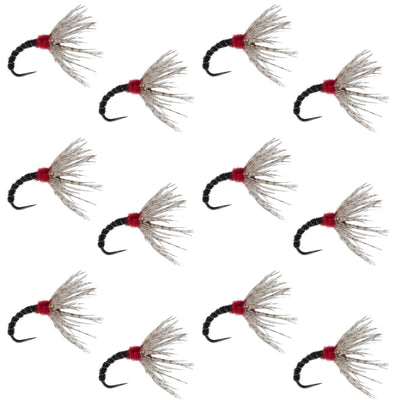 Premium Black Zebra Sakasa Kebari - 12 Size 14 Tenkara Flies - Korvel