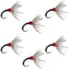 Black Zebra Sakasa Kebari - 6 Tenkara Flies - Size 12 - Korvel