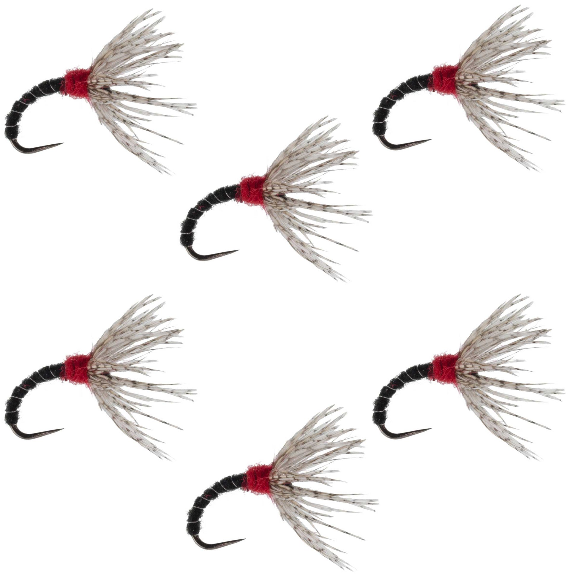 Black Zebra Sakasa Kebari - 6 Tenkara Flies - Size 12 - Korvel
