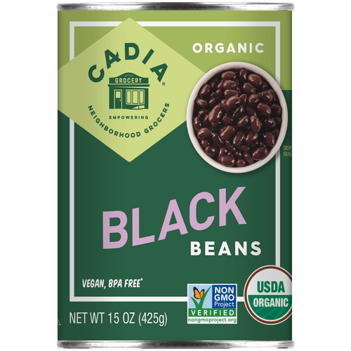 Organic Black Beans - Cadia, 15 oz Can - Korvel