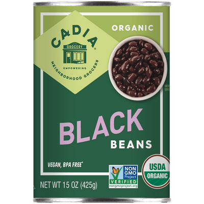 Organic Black Beans - Cadia, 15 oz Can - Korvel