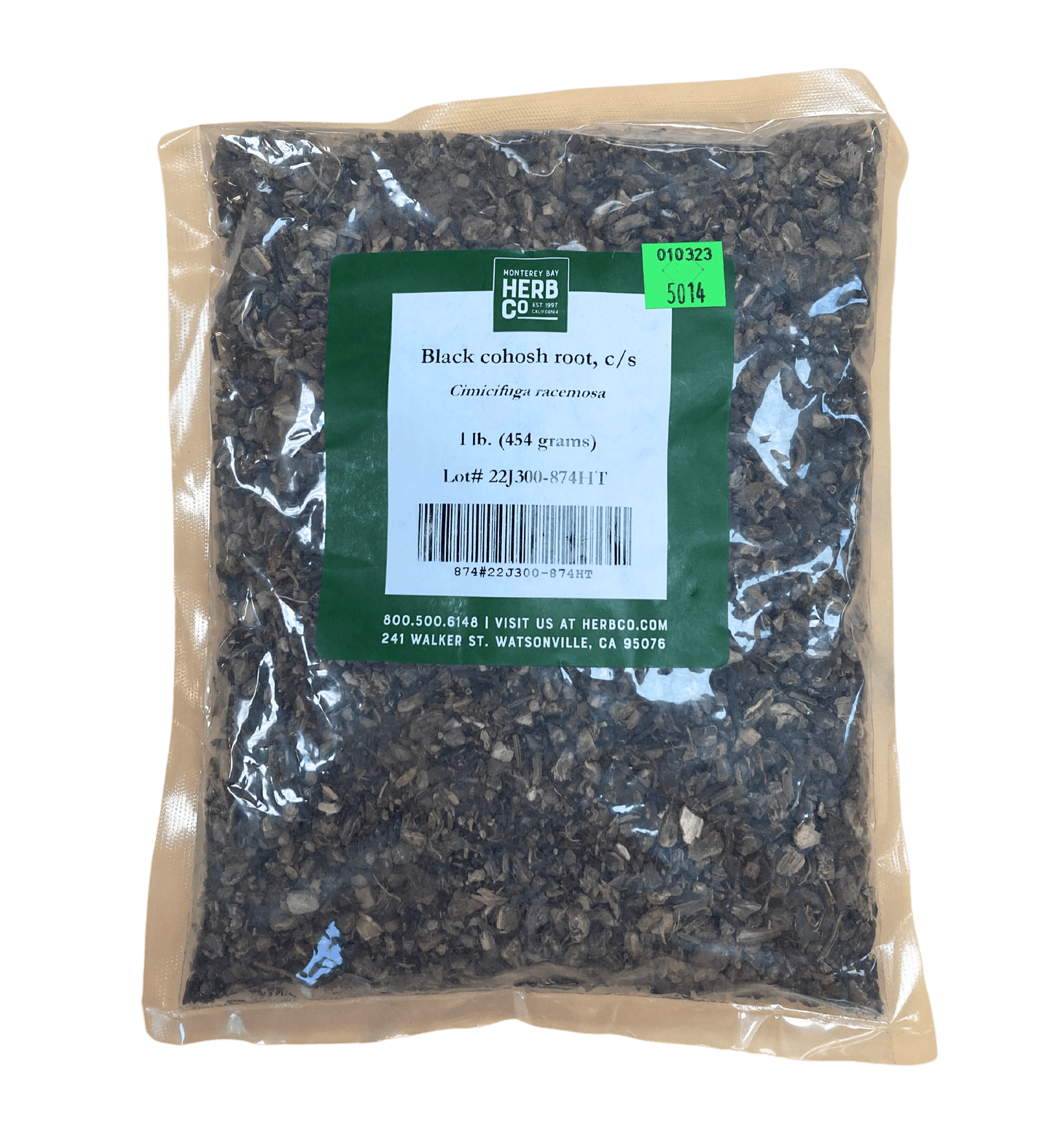 Premium Black Cohosh Root, Cut & Sifted