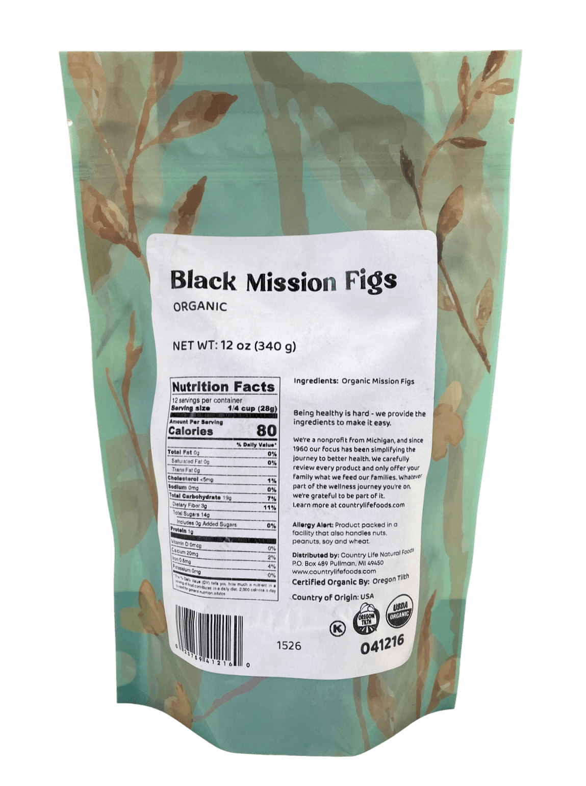Organic Black Mission Figs – Sweet Dried Figs (12 oz & 5 lb)