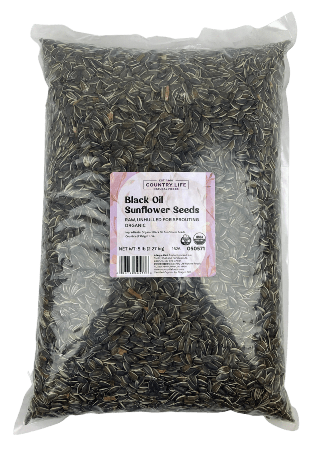 Organic Black Oil Sunflower Seeds for Sprouting