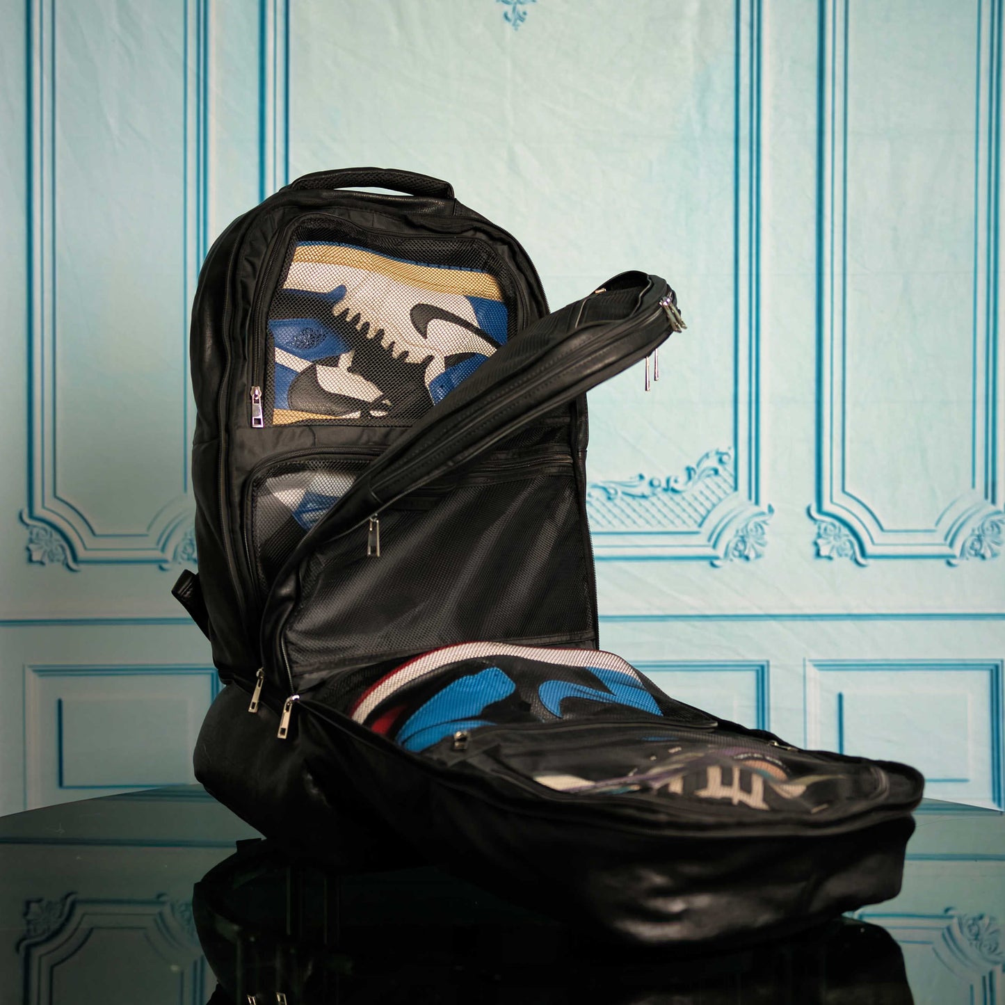 Sac à dos de voyage en cuir noir - Édition limitée
