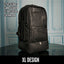 Premium Black Leather XL Carry-On Travel Bag