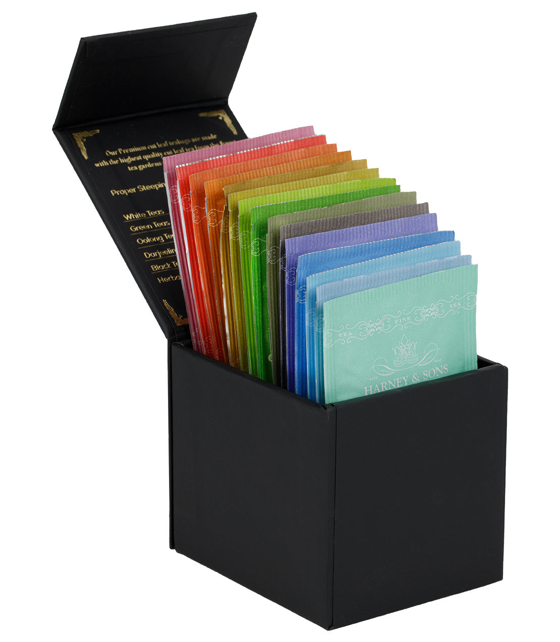 Échantillon de sachets de thé Harney Heritage boîte noire