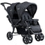 Foldable Lightweight Double Baby Stroller - Black